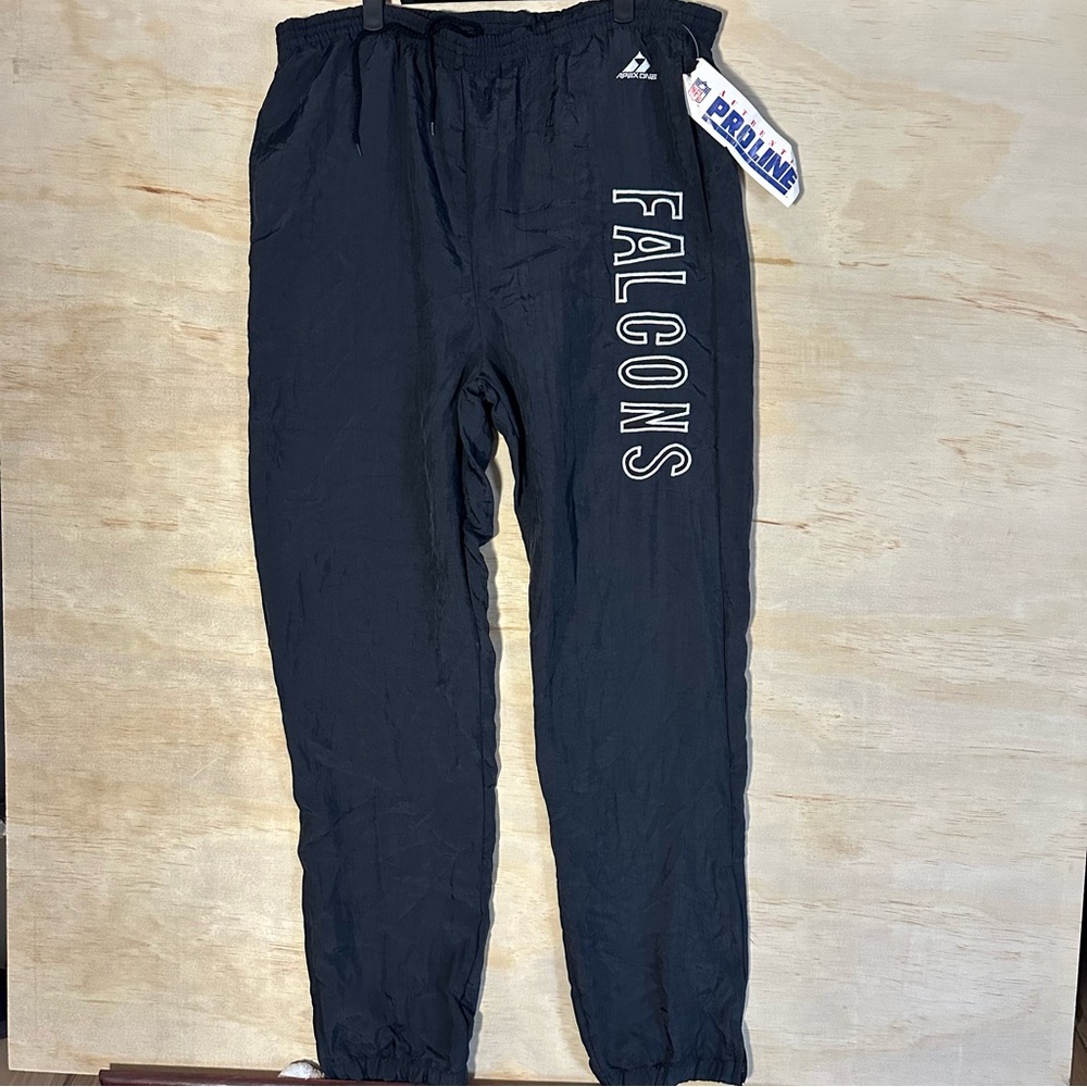 NWT Vtg 90s Apex NFL Atlanta Falcons Lined Joggers Sweatpants Football Baggy LG